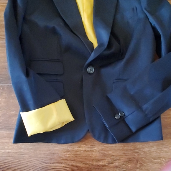 DSQUARED2 SINGLE BUTTON BLACK/YELLOW BLAZER JACKET - Picture 6 of 8